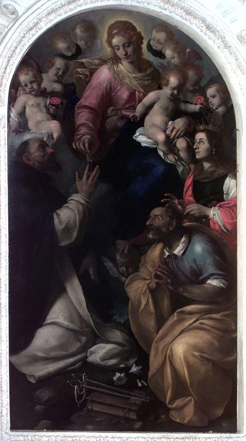 Madonna del rosario e Santi